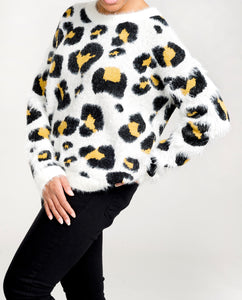 Long Sleeve Leopard Sweater
